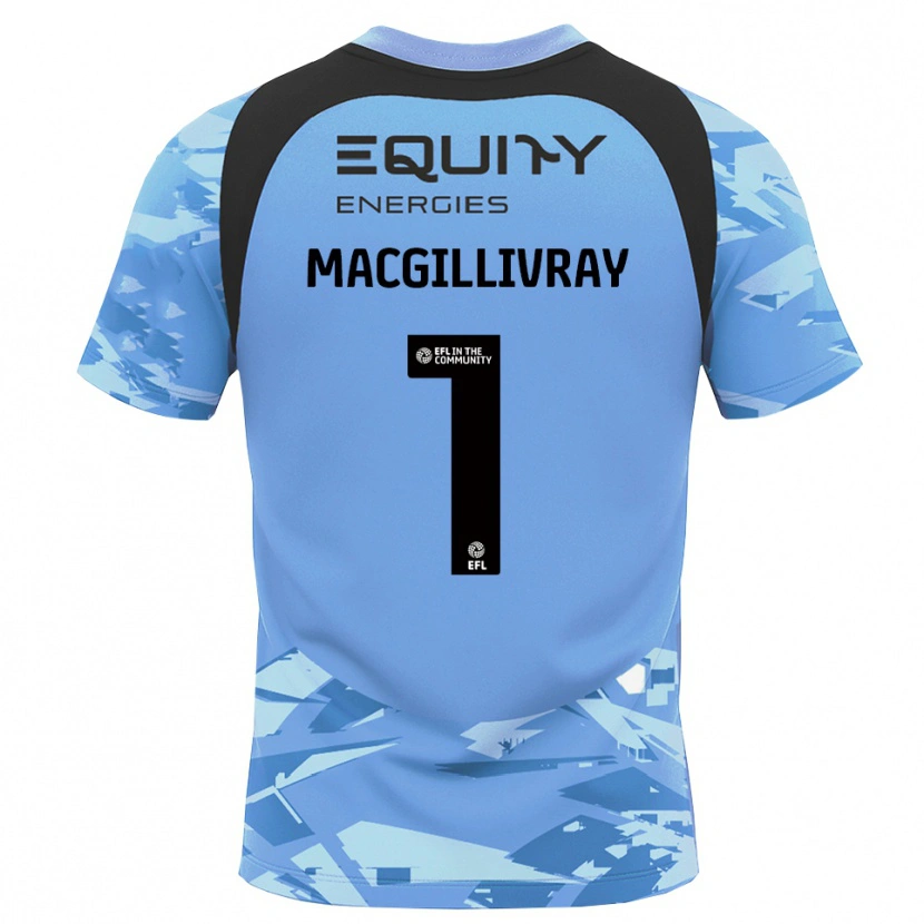 Danxen Męski Craig MacGillivray #1 Czarny Jasny Błękit Koszulka Bramkarska 2025/26