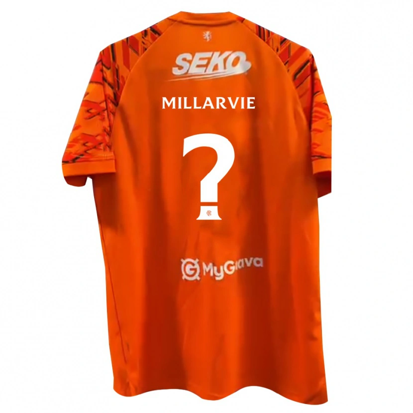 Danxen Męski Jaden Millarvie #0 Biały Pomarańczowy Koszulka Bramkarska 2025/26