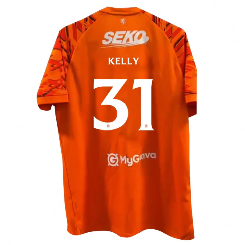 Danxen Męski Liam Kelly #31 Biały Pomarańczowy Koszulka Bramkarska 2025/26
