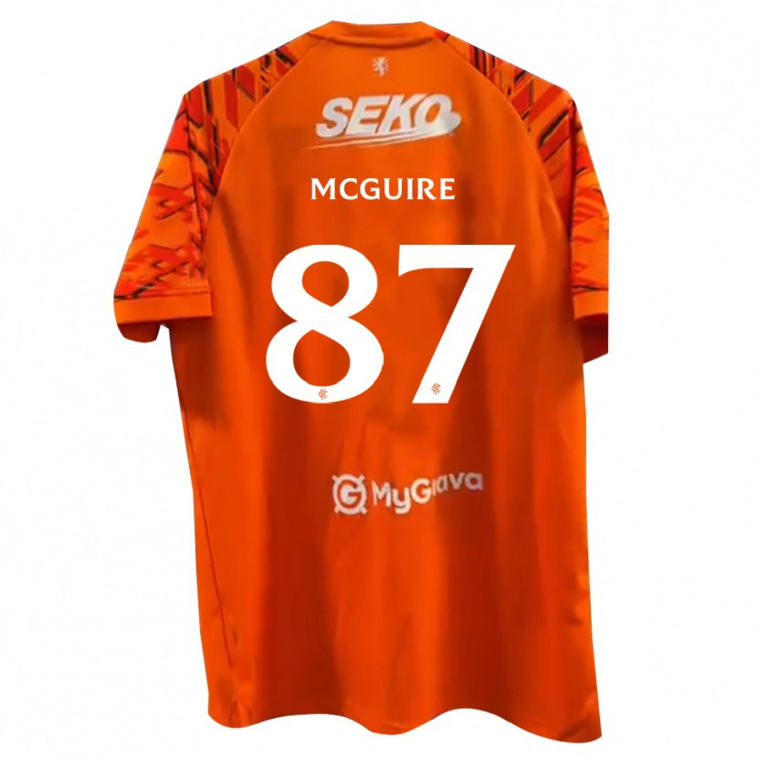 Danxen Męski Rydnn McGuire #87 Biały Pomarańczowy Koszulka Bramkarska 2025/26