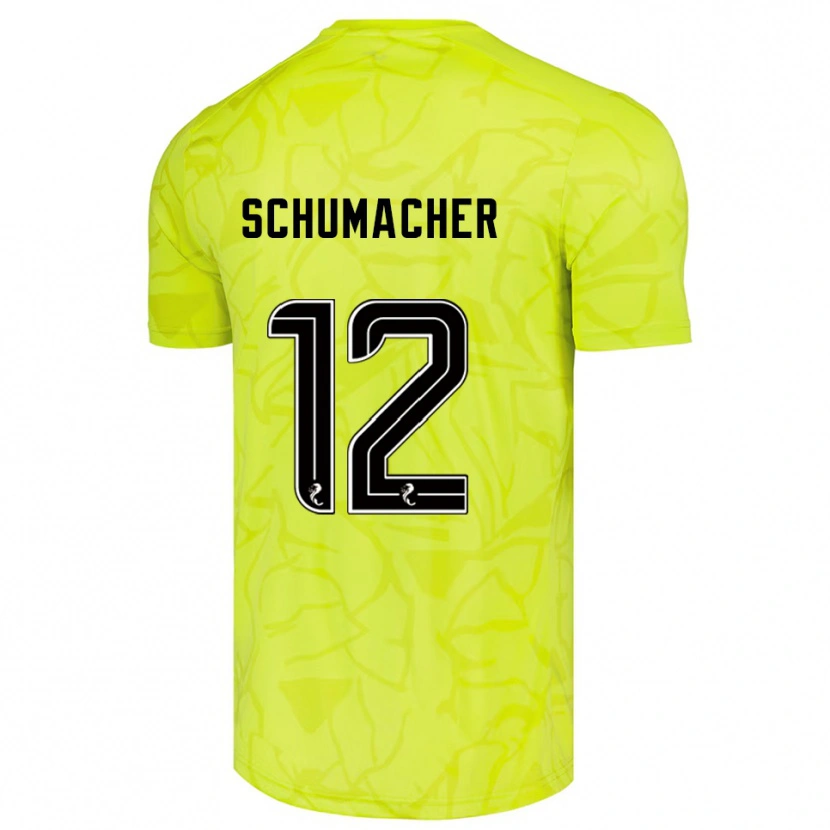 Danxen Męski Noa Schumacher #12 Czarny Żółty Koszulka Bramkarska 2025/26