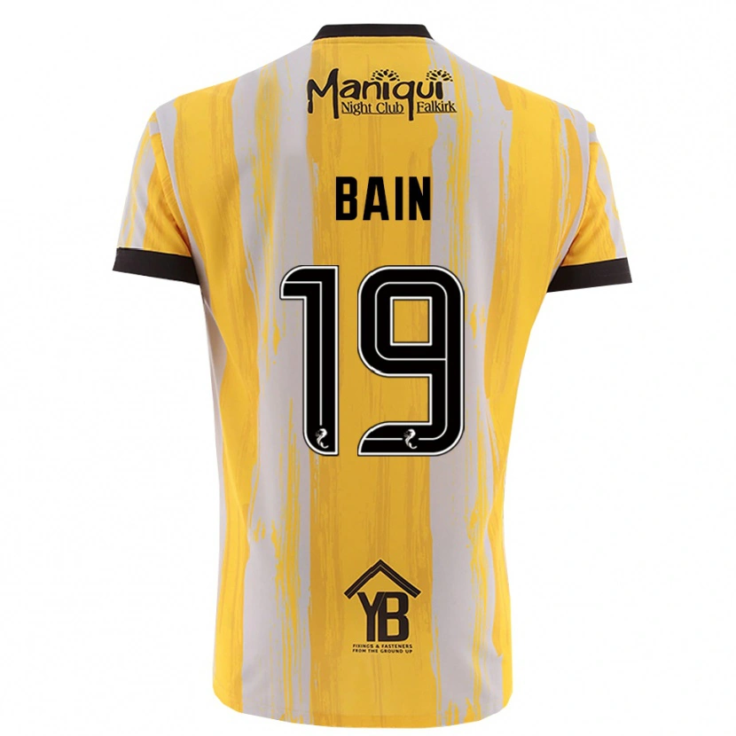 Danxen Męski Scott Bain #19 Czarny Żółty Koszulka Bramkarska 2025/26