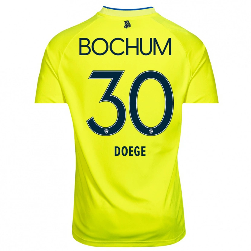 Danxen Męski Leonie Doege #30 Żółty Zielony Koszulka Bramkarska 2025/26