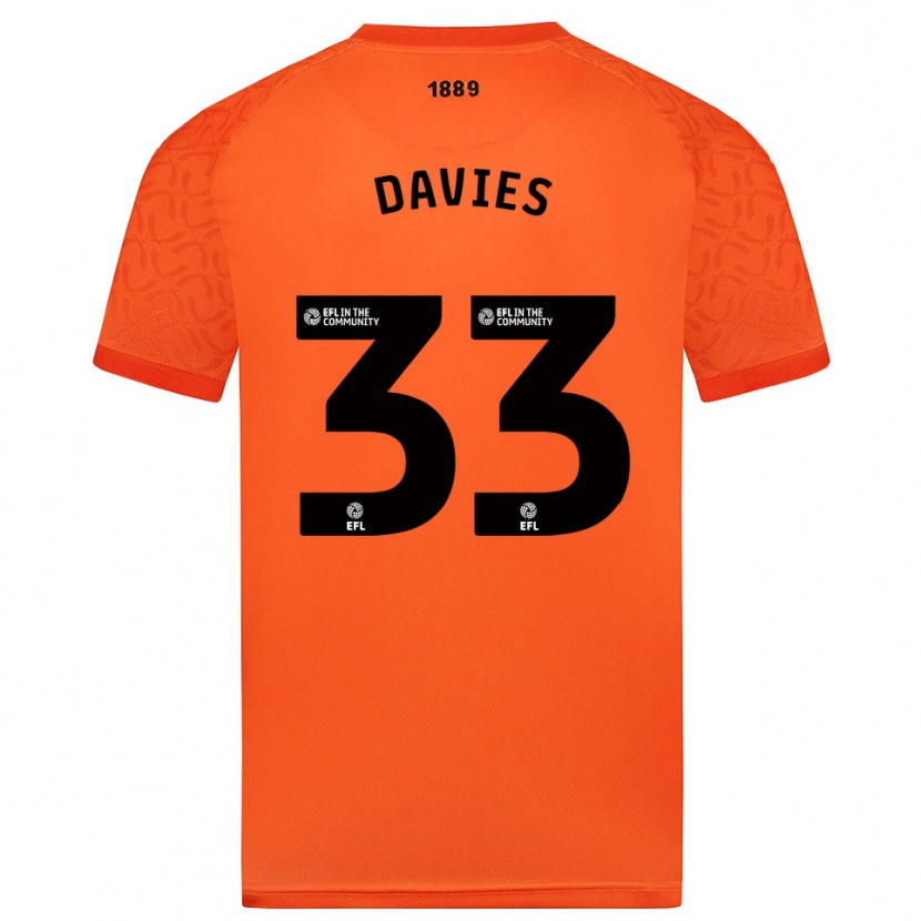 Danxen Męski Bethan Davies #33 Czarno-Pomarańczowy Koszulka Bramkarska 2025/26