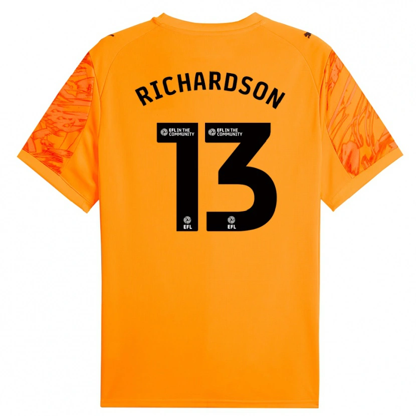 Danxen Męski Cale Richardson #13 Pomarańczowy I Czarny Koszulka Bramkarska 2025/26