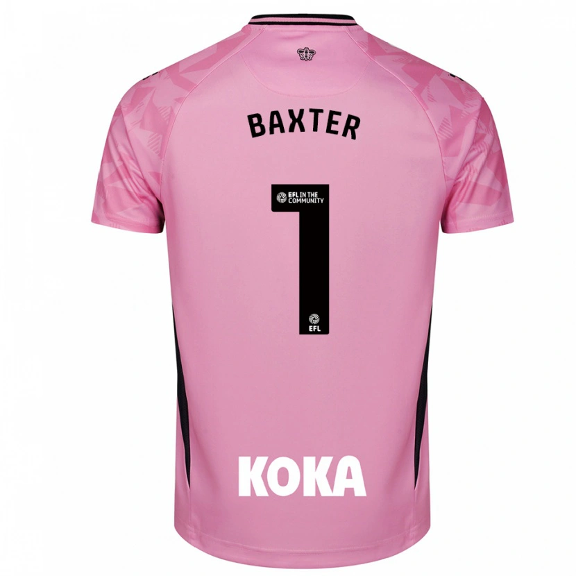 Danxen Męski Nathan Baxter #1 Czarno-Jasnoróżowy Koszulka Bramkarska 2025/26