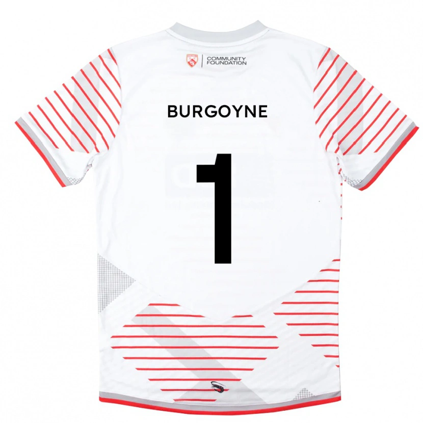 Danxen Męski Harry Burgoyne #1 Biało-Czerwony Koszulka Bramkarska 2025/26