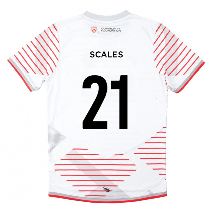 Danxen Męski Alfie Scales #21 Biało-Czerwony Koszulka Bramkarska 2025/26