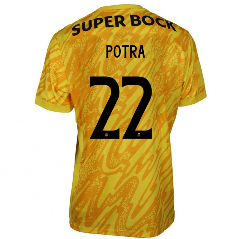Danxen Męski Catarina Potra #22 Żółty Pomarańczowy Koszulka Bramkarska 2025/26