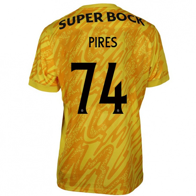 Danxen Męski Guilherme Pires #74 Żółty Pomarańczowy Koszulka Bramkarska 2025/26