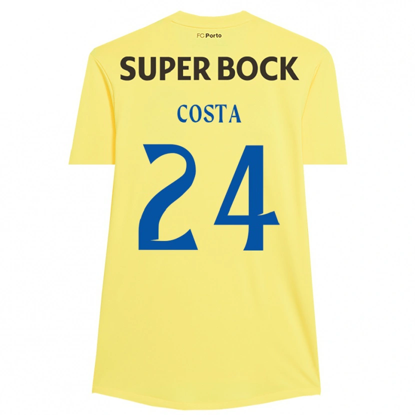 Danxen Męski João Costa #24 Jasnożółty Czarny Koszulka Bramkarska 2025/26
