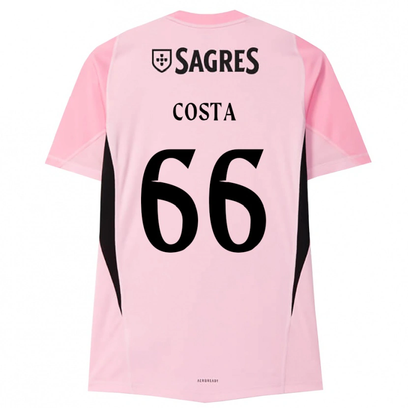 Danxen Męski Rute Costa #66 Różowy Czarny Koszulka Bramkarska 2025/26