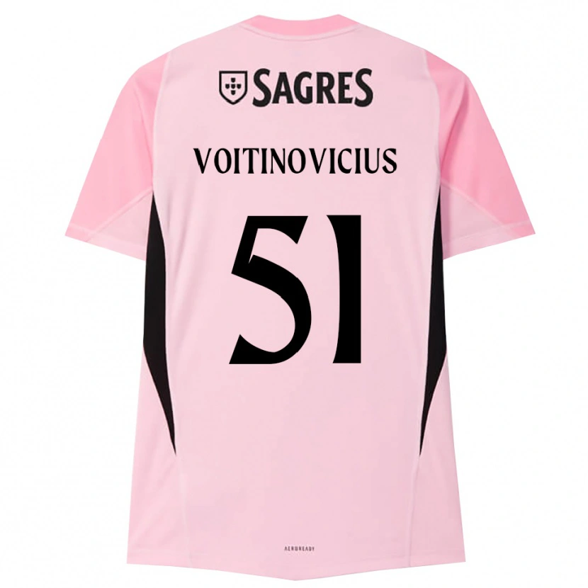 Danxen Męski Arnas Voitinovičius #51 Różowy Czarny Koszulka Bramkarska 2025/26