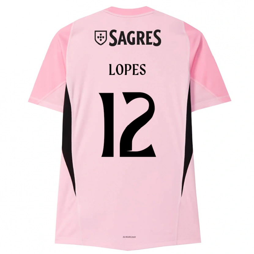 Danxen Męski Leonardo Lopes #12 Różowy Czarny Koszulka Bramkarska 2025/26
