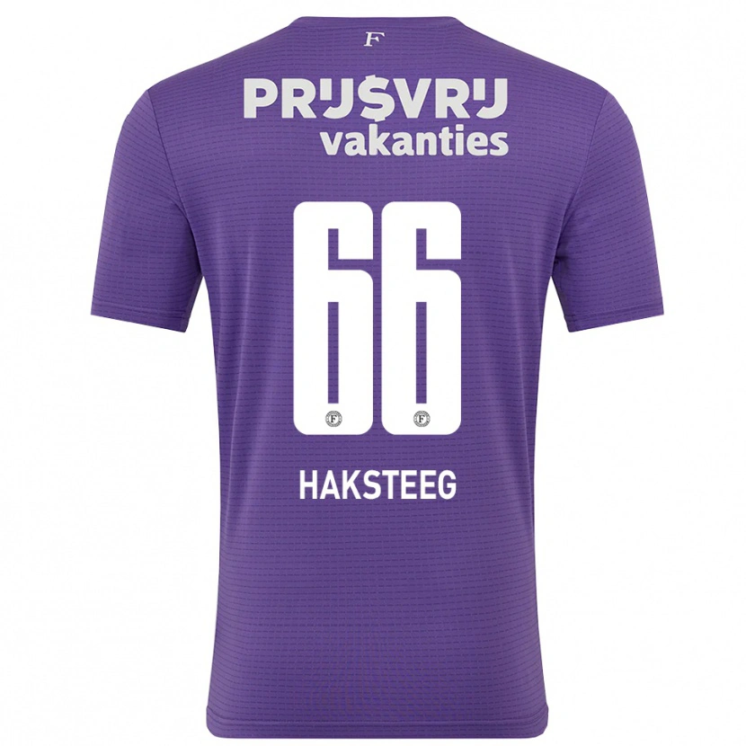 Danxen Męski Tim Haksteeg #66 Fioletowy Biały Koszulka Bramkarska 2025/26