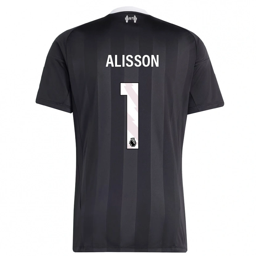 Danxen Męski Alisson #1 Czarny Biały Koszulka Bramkarska 2025/26