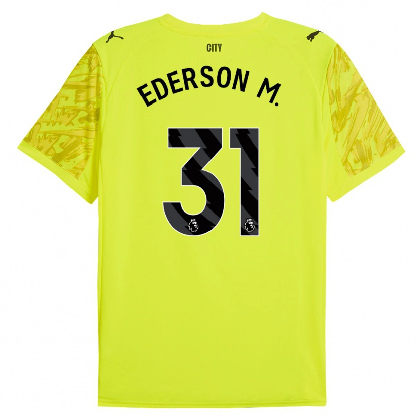 Danxen Męski Ederson #31 Żółty Pomarańczowy Czarny Koszulka Bramkarska 2025/26