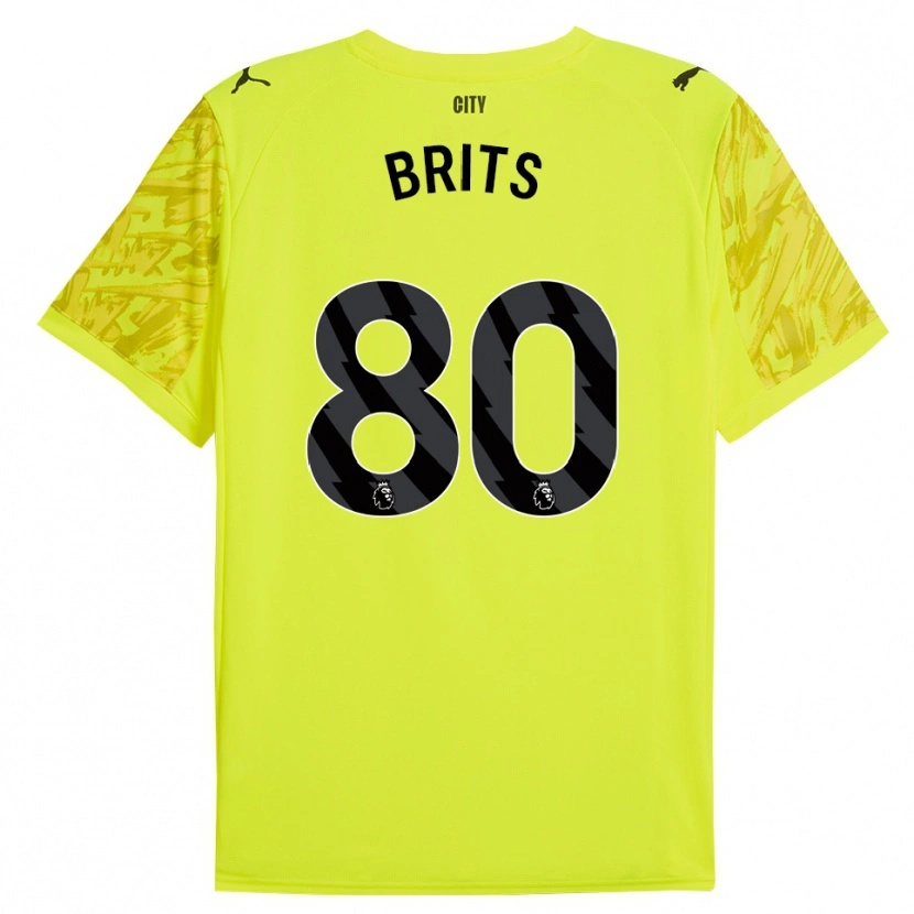 Danxen Męski Spike Brits #80 Żółty Pomarańczowy Czarny Koszulka Bramkarska 2025/26