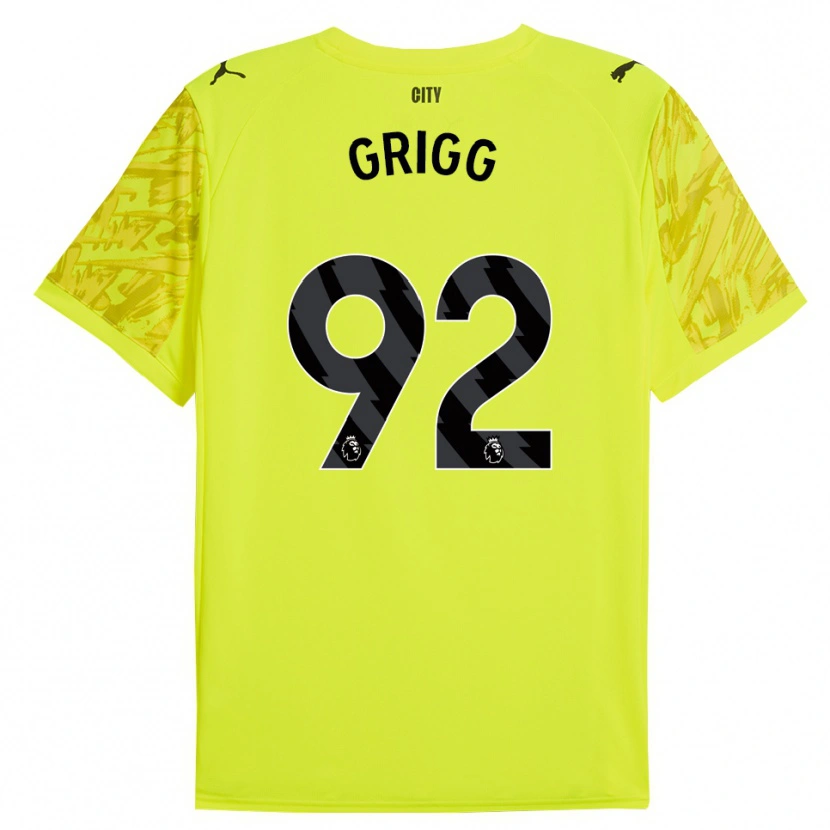 Danxen Męski Finley Grigg #92 Żółty Pomarańczowy Czarny Koszulka Bramkarska 2025/26