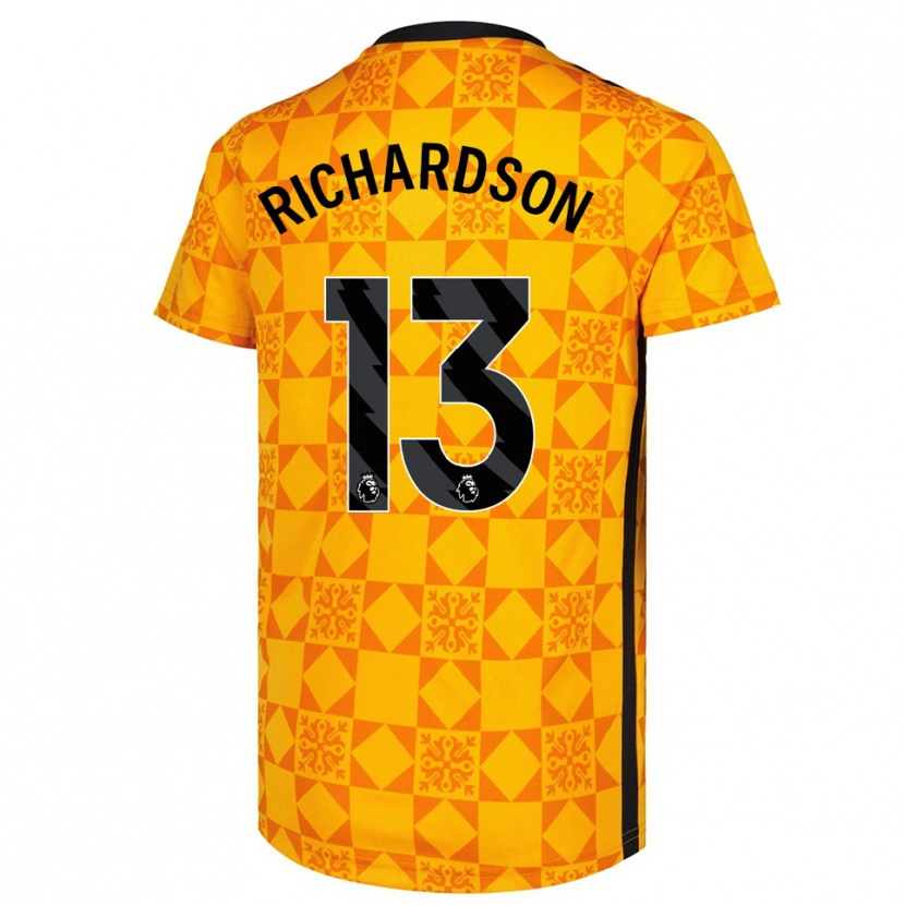 Danxen Męski Adam Richardson #13 Żółty Czarny Koszulka Bramkarska 2025/26