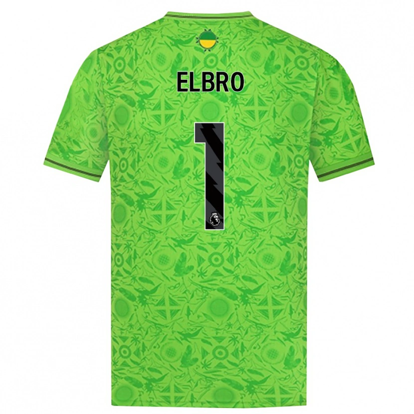 Danxen Męski Maddie Elbro #1 Zielony Czarny Koszulka Bramkarska 2025/26