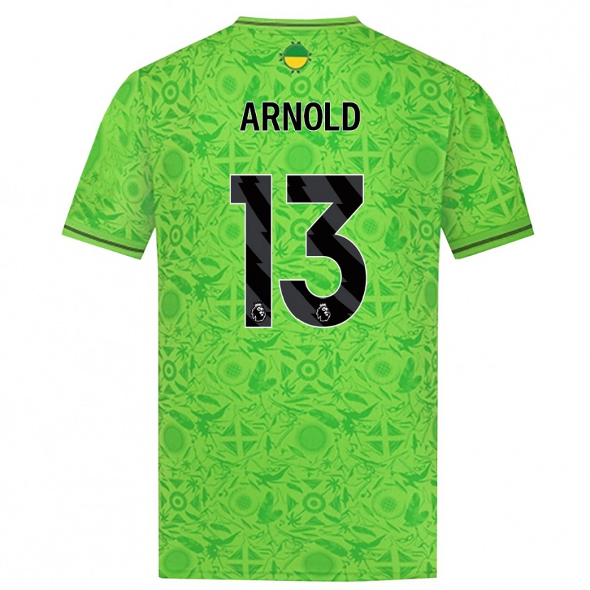 Danxen Męski Alfie Arnold #13 Zielony Czarny Koszulka Bramkarska 2025/26