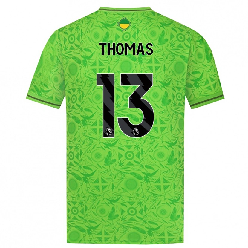 Danxen Męski Bec Thomas #13 Zielony Czarny Koszulka Bramkarska 2025/26