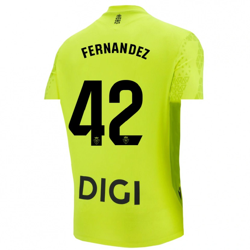 Danxen Męski Rafa Fernández #42 Fluorescencyjnie Zielony Koszulka Bramkarska 2025/26