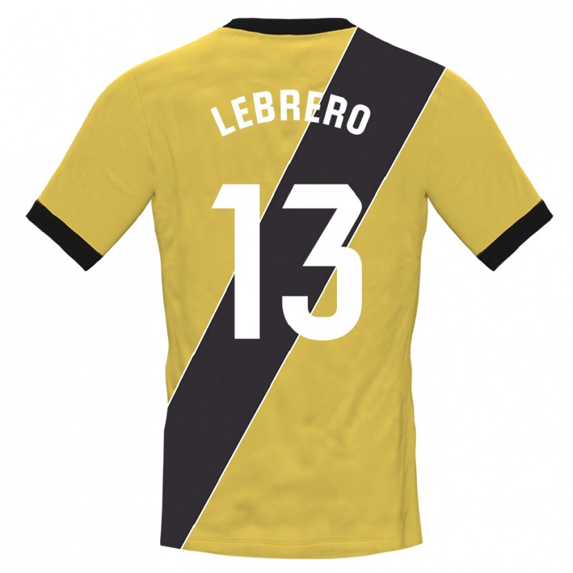 Danxen Męski Lucia Lebrero Rodríguez #13 Żółto Czarny Koszulka Bramkarska 2025/26