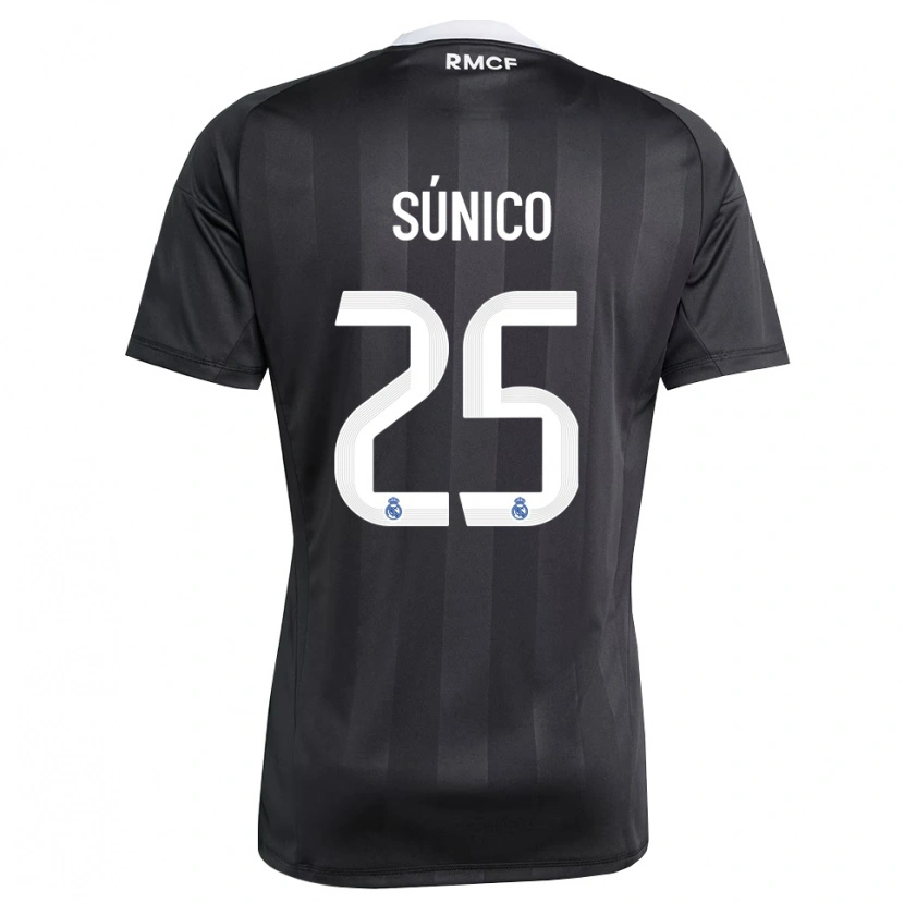 Danxen Męski Guille Súnico #25 Czarno Biały Koszulka Bramkarska 2025/26