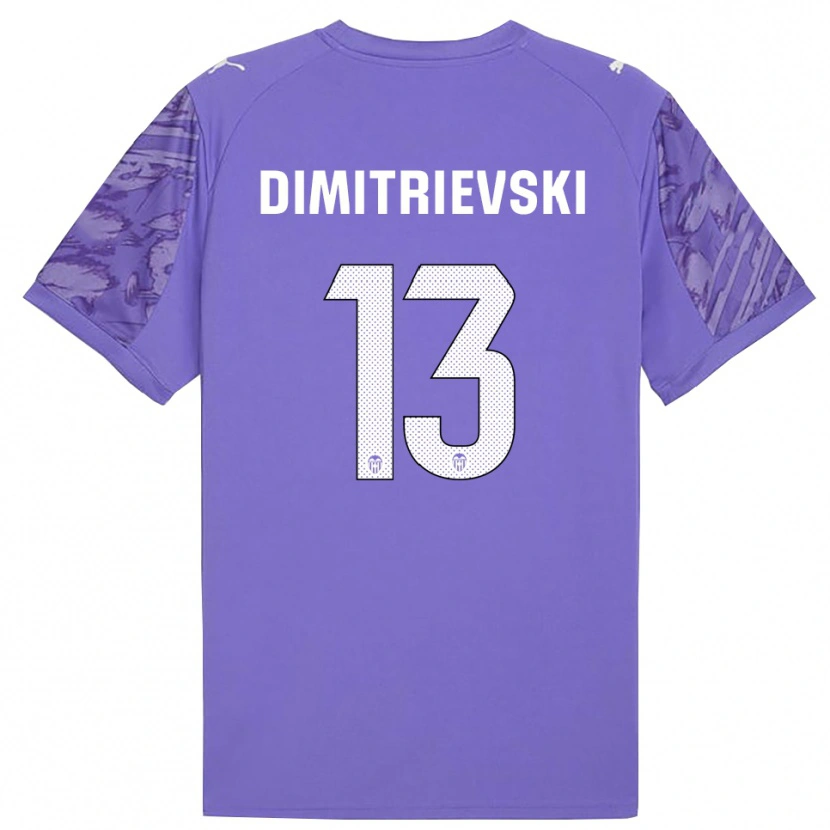Danxen Męski Stole Dimitrievski #13 Liliowo Biały Koszulka Bramkarska 2025/26