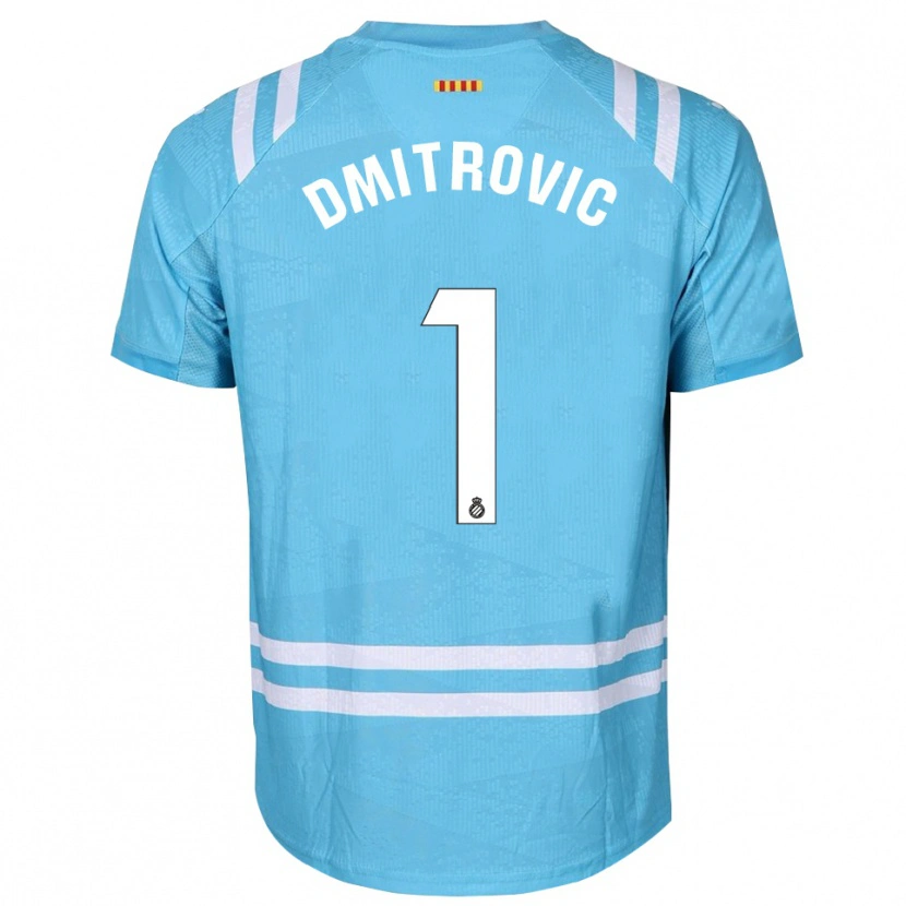Danxen Męski Marko Dmitrovic #1 Jasno Niebieski Biały Koszulka Bramkarska 2025/26