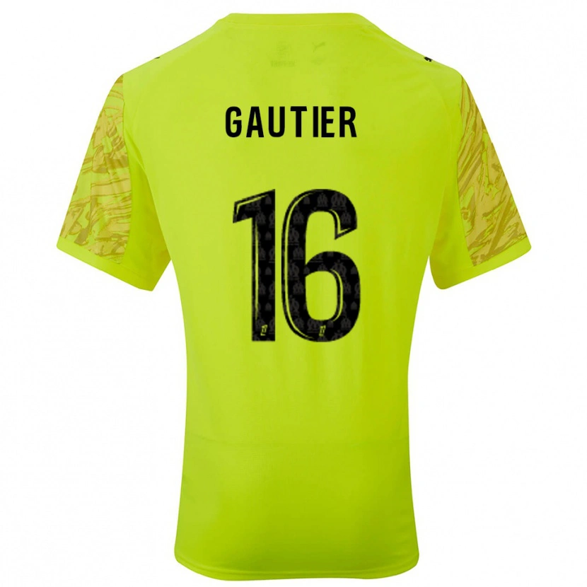 Danxen Męski Elisa Gautier #16 Fluorescencyjnie Zielono Czarny Koszulka Bramkarska 2025/26