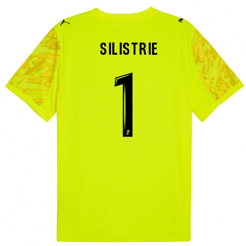 Danxen Męski Mathys Silistrie #1 Fluorescencyjnie Zielono Żółty Koszulka Bramkarska 2025/26
