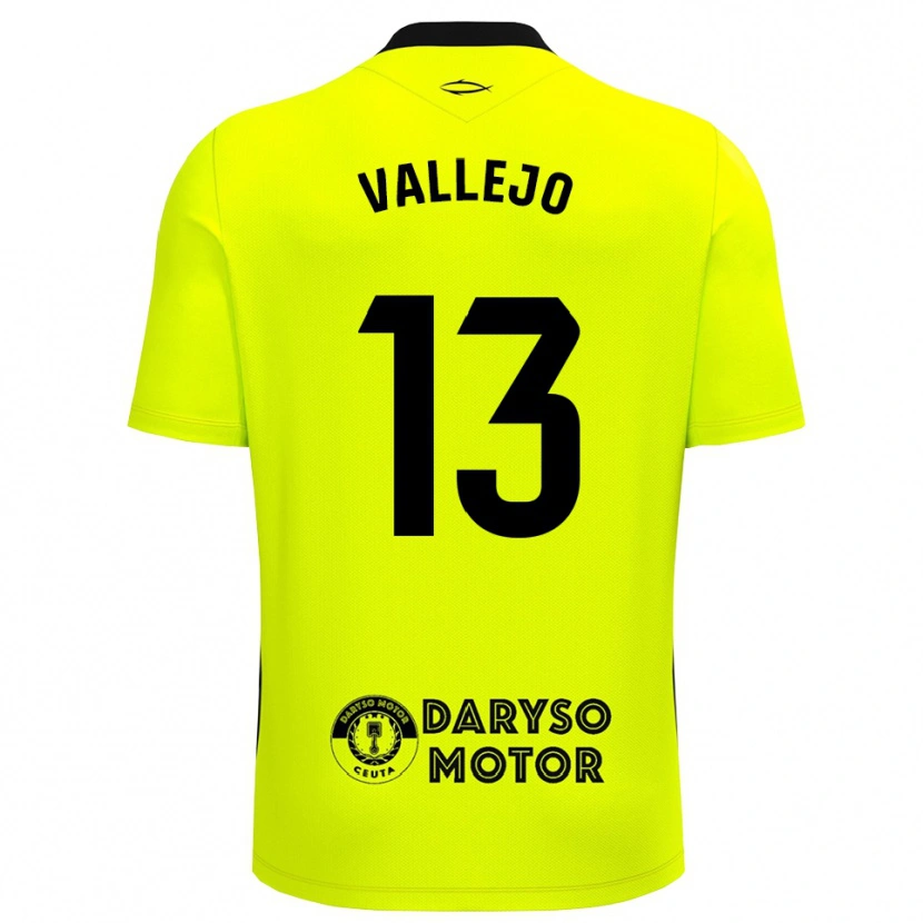 Danxen Męski Guillermo Vallejo #13 Żółto Zielono Czarny Koszulka Bramkarska 2025/26