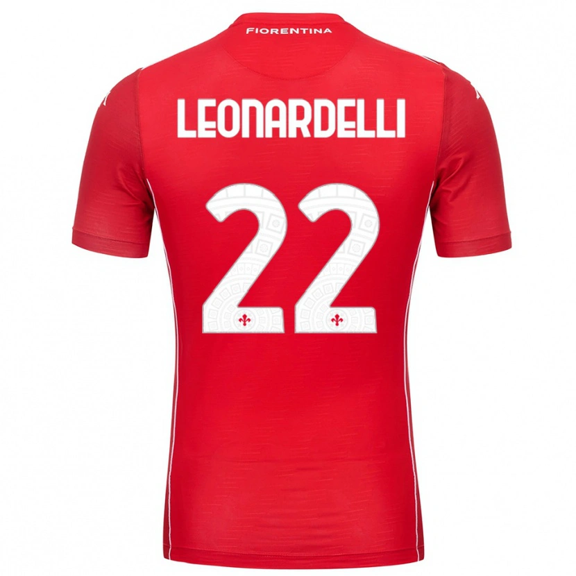 Danxen Męski Pietro Leonardelli #22 Czerwony Biały Koszulka Bramkarska 2025/26