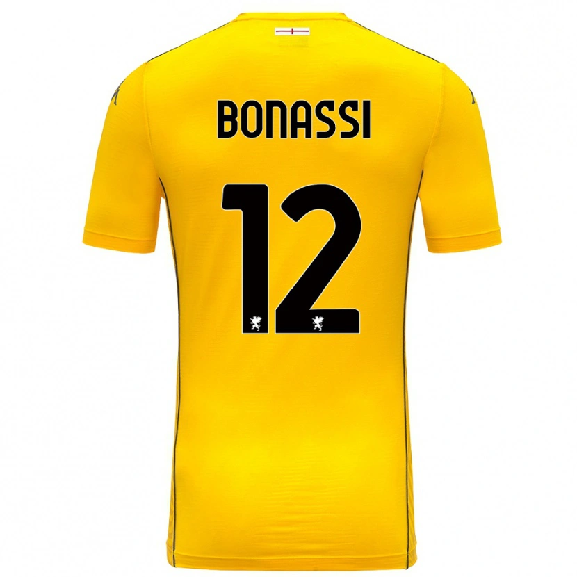 Danxen Męski Lorenzo Bonassi #12 Ciemnożółty Czarny Koszulka Bramkarska 2025/26