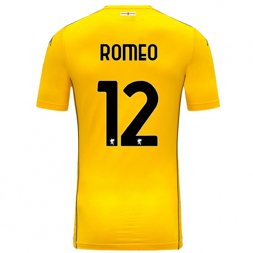 Danxen Męski Emanuele Romeo #12 Ciemnożółty Czarny Koszulka Bramkarska 2025/26