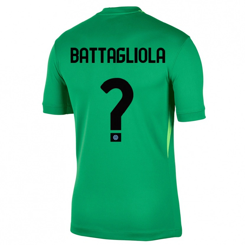 Danxen Męski Lorenzo Battagliola #0 Jasnozielony Czarny Koszulka Bramkarska 2025/26