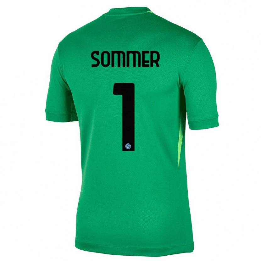 Danxen Męski Yann Sommer #1 Jasnozielony Czarny Koszulka Bramkarska 2025/26