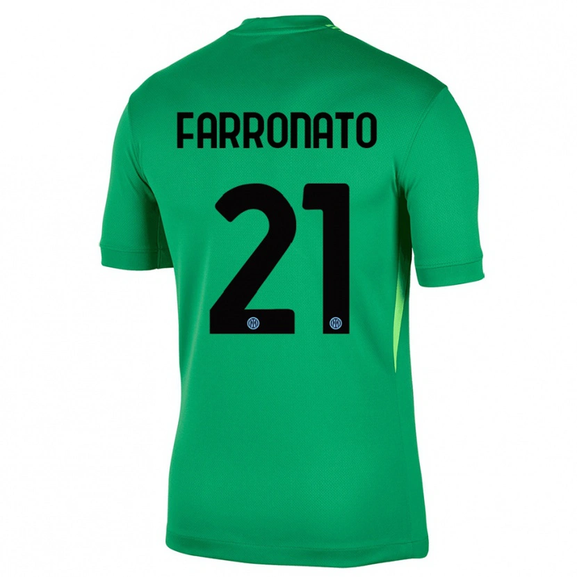 Danxen Męski Matteo Farronato #21 Jasnozielony Czarny Koszulka Bramkarska 2025/26