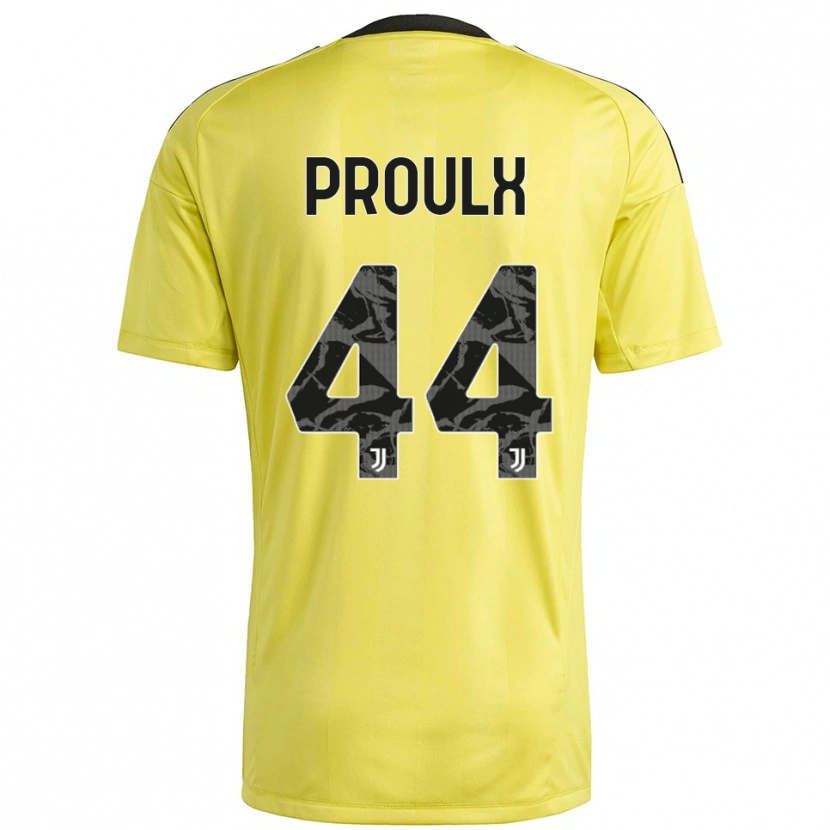 Danxen Męski Lysianne Proulx #44 Żółty Biały Koszulka Bramkarska 2025/26