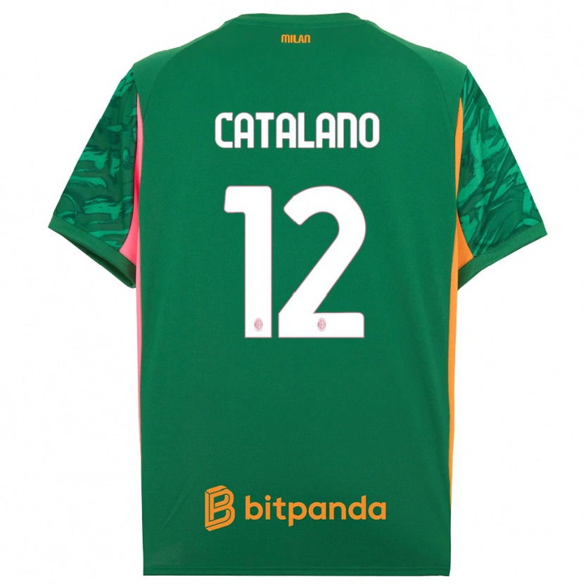 Danxen Męski Alessio Catalano #12 Zielony Pomarańczowy Różowy Koszulka Bramkarska 2025/26