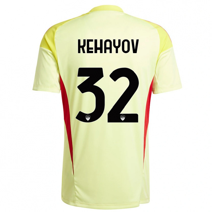 Danxen Męski Atanas Kehayov #32 Jasnożółty Pomarańczowy Koszulka Bramkarska 2025/26