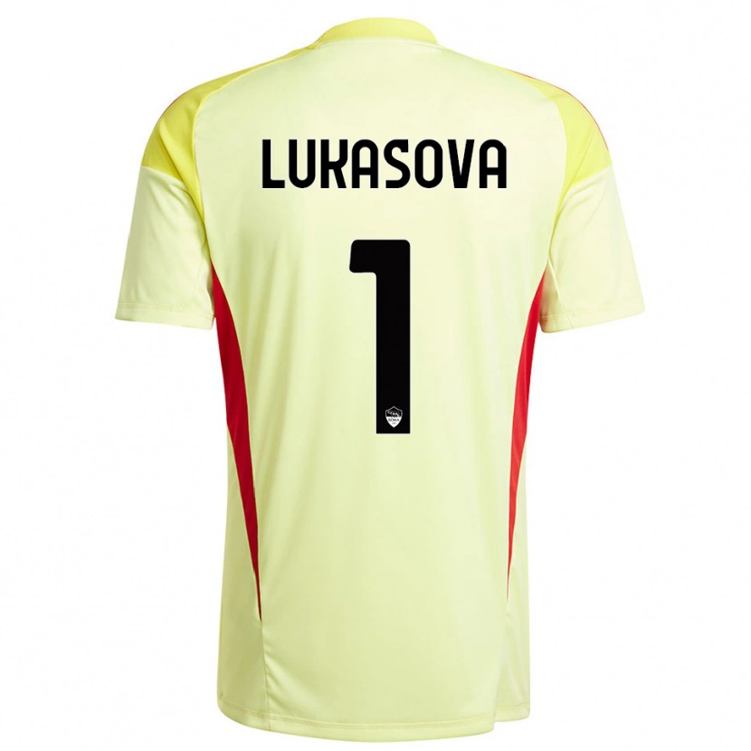 Danxen Męski Olivie Lukášová #1 Jasnożółty Pomarańczowy Koszulka Bramkarska 2025/26