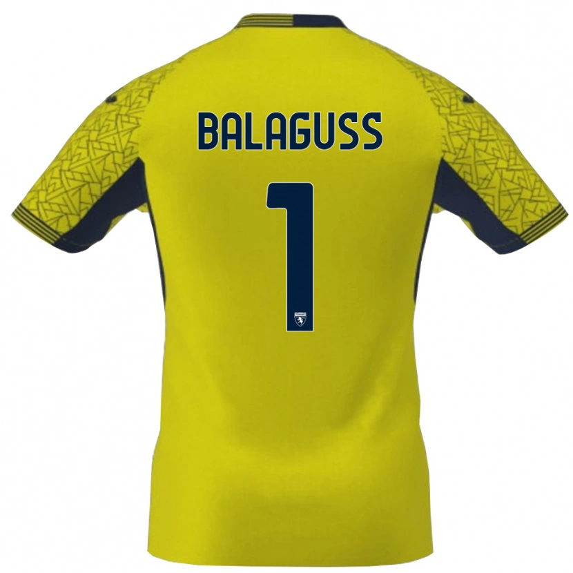 Danxen Męski Nils Balaguss #1 Żółty Czarny Koszulka Bramkarska 2025/26