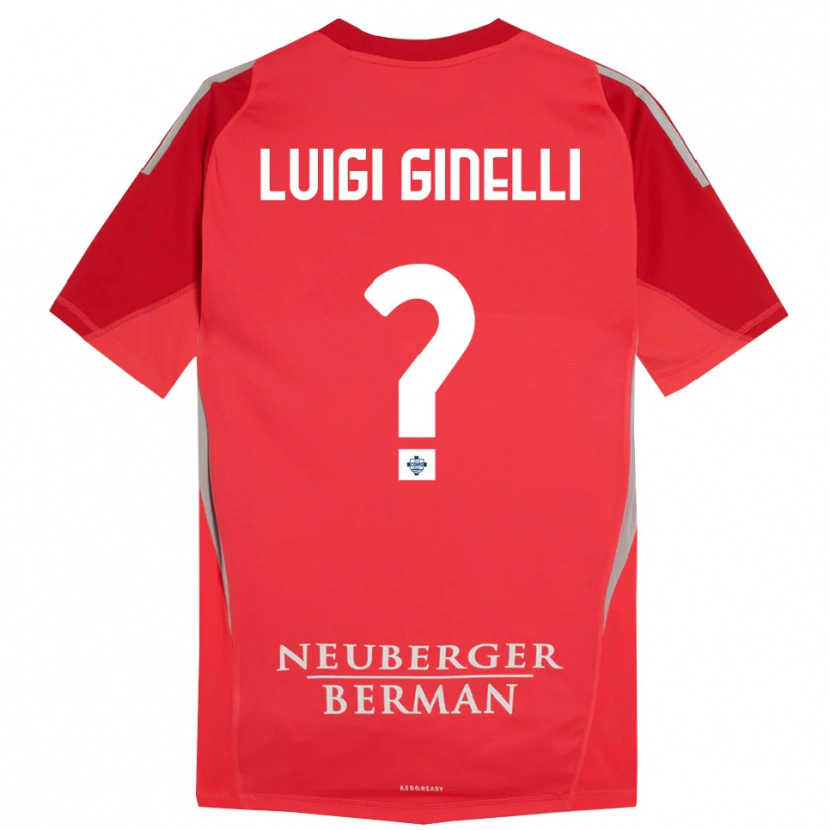 Danxen Męski Lorenzo Luigi Ginelli #0 Czerwony Szary Koszulka Bramkarska 2025/26
