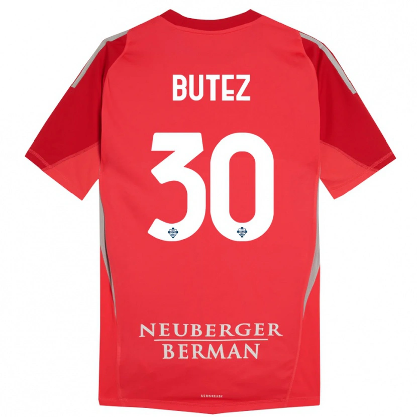 Danxen Męski Jean Butez #30 Czerwony Szary Koszulka Bramkarska 2025/26