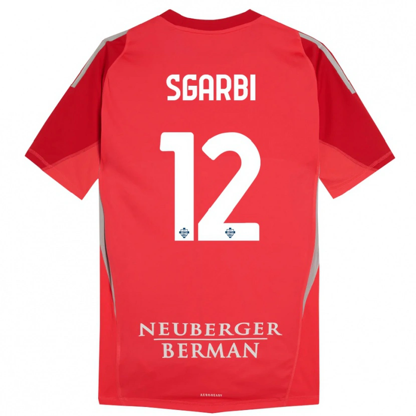 Danxen Męski Dylan Sgarbi #12 Czerwony Szary Koszulka Bramkarska 2025/26