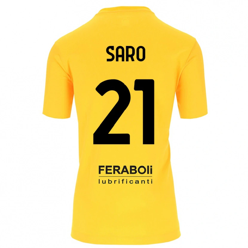 Danxen Męski Gianluca Saro #21 Żółty Czarny Koszulka Bramkarska 2025/26